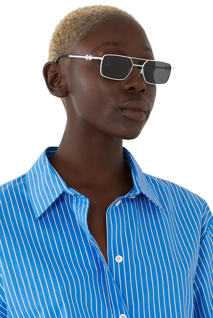 نظارة شمسية ديفون بتصميم مربع معدن